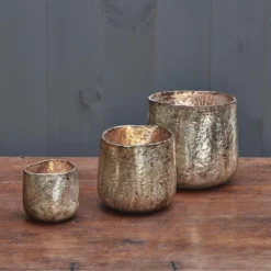 Nkuku Aban Rustic Tealight - Rustic Gold