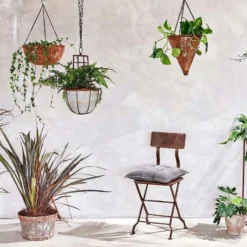 Nkuku Planters & Vases Abari Caged Hanging Planter
