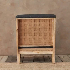 Nkuku Abe Linen Armchair - Charcoal