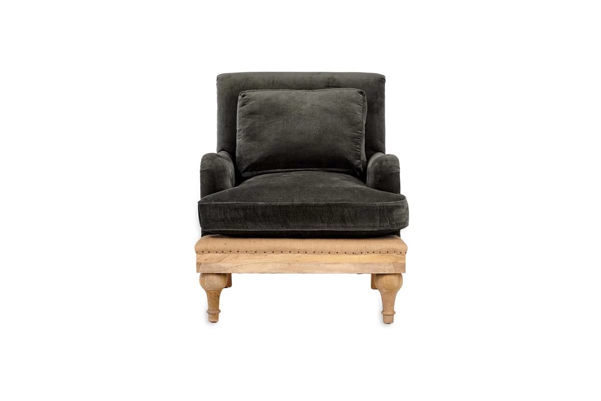 Nkuku Abe Velvet Armchair - Moss Living Room 11 Nkuku Abe Velvet Armchair - Moss Living Room