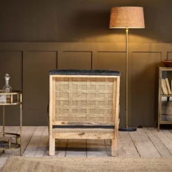 Nkuku Abe Velvet Armchair - Moss Living Room 18 Nkuku Abe Velvet Armchair - Moss Living Room