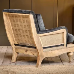 Nkuku Abe Velvet Armchair - Moss Living Room 17 Nkuku Abe Velvet Armchair - Moss Living Room