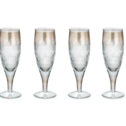 Nkuku Abeeko Champagne Glass - Aged Gold (Set Of 4)