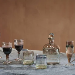 Nkuku Tableware Abeeko Decanter - Smoke