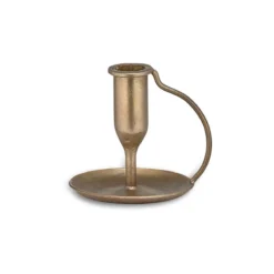 Nkuku Ada Iron Candlestick - Antique Brass