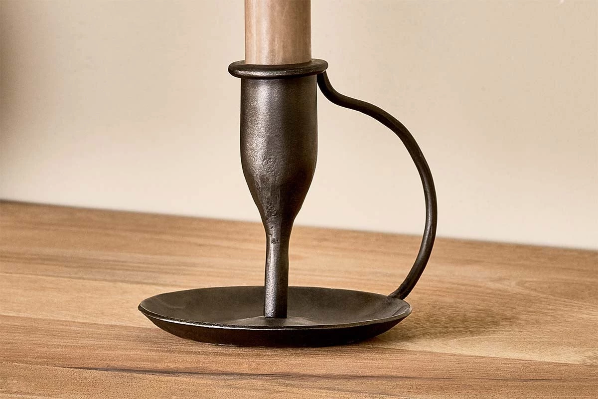Nkuku New Arrivals Ada Iron Candlestick - Antique Black 4 Nkuku New Arrivals Ada Iron Candlestick - Antique Black