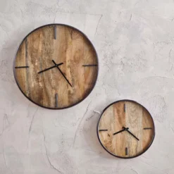 Nkuku Alomi Mango Wood Clock