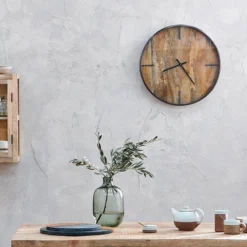 Nkuku Alomi Mango Wood Clock