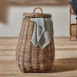 Nkuku Home Accessories Amandi Rattan Laundry Bin