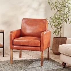 Nkuku Amari Leather Occasional Chair