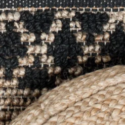 Nkuku Ambara Jute Rug - Large - Black & Natural