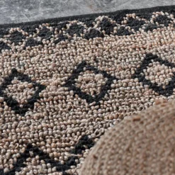 Nkuku Ambara Jute Rug - Large - Black & Natural