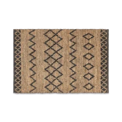 Nkuku Ambara Jute Rug - Medium - Black & Natural Home Accessories