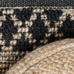 Nkuku Ambara Jute Runner - Black & Natural