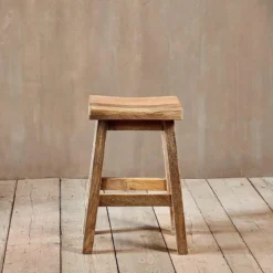 Nkuku Ambi Wooden Stool - Short