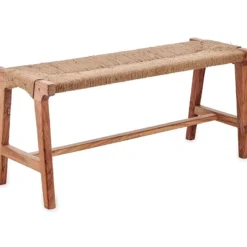 Nkuku New Arrivals Amhara Acacia & Jute Woven Bench