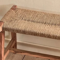 Nkuku New Arrivals Amhara Acacia & Jute Woven Bench