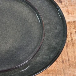 Nkuku Amina Dinner Plate - Sea Grey