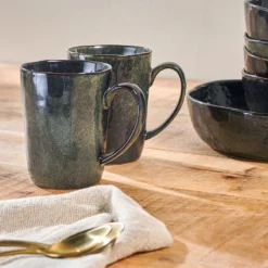 Nkuku Amina Mug - Sea Grey (Set Of 2)