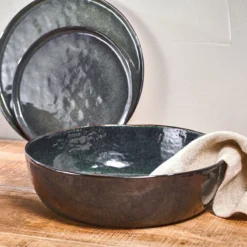 Nkuku Amina Serving Bowl - Sea Grey - Small New Arrivals