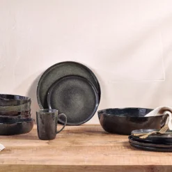 Nkuku Amina Side Plate - Sea Grey 10 Nkuku Amina Side Plate - Sea Grey