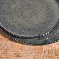 Nkuku Amina Side Plate - Sea Grey