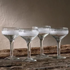 Nkuku Anara Etched Champagne Glass - Clear (Set Of 4)