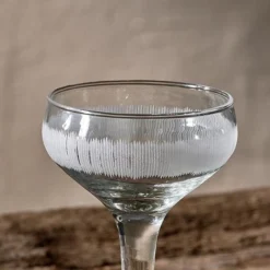 Nkuku Tableware Anara Etched Cocktail Glass - Clear (Set Of 4)