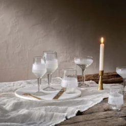 Nkuku Anara Etched Tumbler - Clear - Large (Set Of 4)