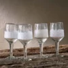 Nkuku Anara Etched Wine Glass - Clear - Large (Set Of 4)
