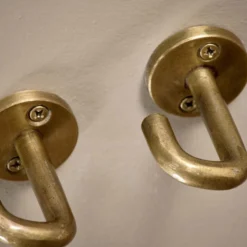 Nkuku Aniko Iron Ceiling Hook - Brass (Set Of 2) Decorative Hooks