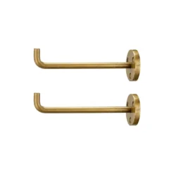Nkuku Aniko Iron Hook - Brass (Set Of 2)