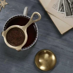 Nkuku Antique Brass Tea Strainer