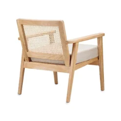 Nkuku New Arrivals Atri Mango Wood & Cane Occasional Chair