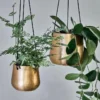 Nkuku Home Accessories Atsu Brass Hanging Planter