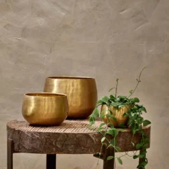 Nkuku Atsu Brass Planter