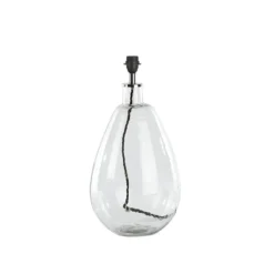 Nkuku Baba Clear Glass Lamp - Large Tall Living Room