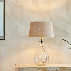 Nkuku Baba Clear Glass Lamp - Small Tall