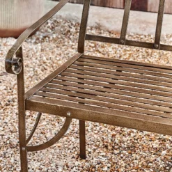 Nkuku Bahula Decorative Iron Bench Garden Furniture 12 Nkuku Bahula Decorative Iron Bench Garden Furniture
