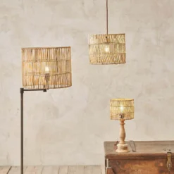 Nkuku Banso Wicker Lampshade - Large Bedroom