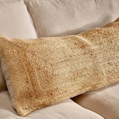 Nkuku Barjora Braided Hemp Long Cushion Cover