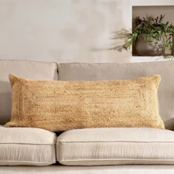 Nkuku Barjora Braided Hemp Long Cushion Cover