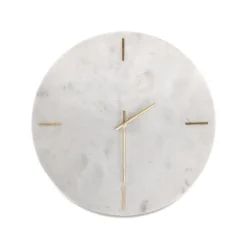 Nkuku Besa Marble Clock - White