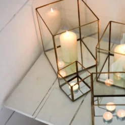 Nkuku Bimala Brass Lantern Home Accessories