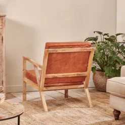 Nkuku New Arrivals Bolpur Leather Armchair