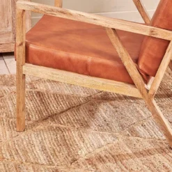 Nkuku New Arrivals Bolpur Leather Armchair