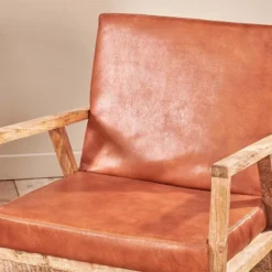 Nkuku New Arrivals Bolpur Leather Armchair