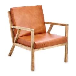 Nkuku New Arrivals Bolpur Leather Armchair