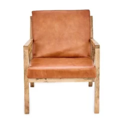 Nkuku New Arrivals Bolpur Leather Armchair