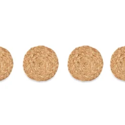 Nkuku Hemp Rugs & Accessories Braided Hemp Coasters - Natural (Set Of 4) 8 Nkuku Hemp Rugs & Accessories Braided Hemp Coasters - Natural (Set Of 4)